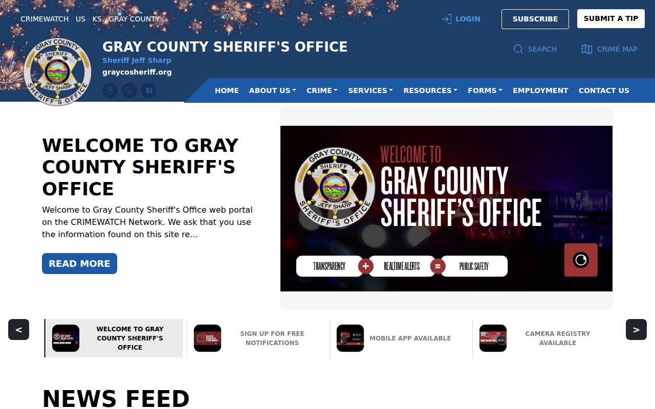 Gray County released inmate photo channel on Sheriff CRIMEWATCH app