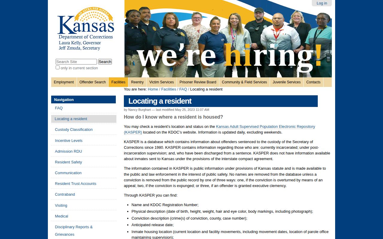 Gray County projected release date explanation from Kansas corrections